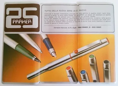 Parker 25 promotional picture showing many variations